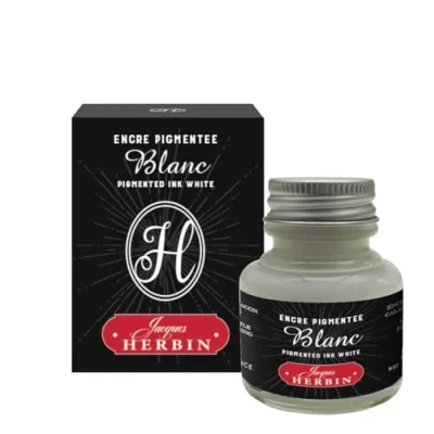 Imagen de J.Herbin 13501T Tinta pigmentada (ideal para caligrafía, frasco de 30 ml), color blanco