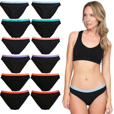 Imagen de DON ALGODON Pack 12 Bragas Mujer Tacto Extrasuave, Duraderas y Resistentes Máxima Comodidad Confortables