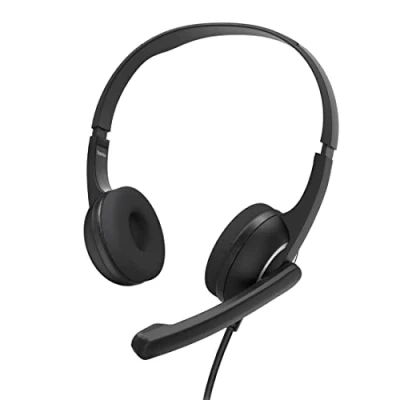 Imagen de Auriculares Hama HS P150 V2, De diadema, Con cable, Micrófono, Supraaurales, Negro