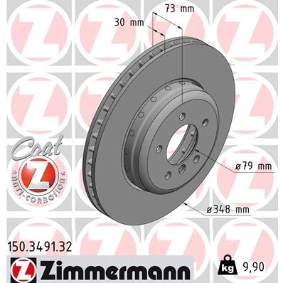 Imagen de ZIMMERMANN Disco de freno BMW: Z4 Roadster FORMULA F COAT Z 150.3491.32 Discos freno,