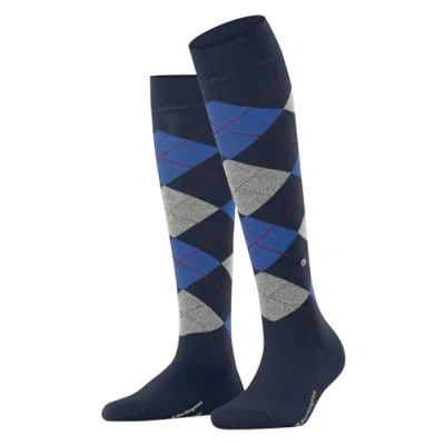 Imagen de Burlington Marylebone W KH lana largo estampado 1 par, Calcetines largos Mujer, Azul (Marine 6120) nuevo ecológico, 36 41