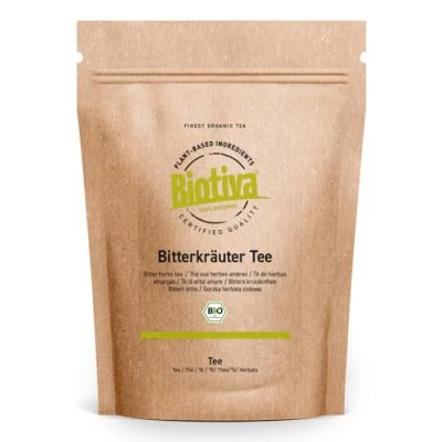 Imagen de Biotiva Té de hierbas amargas orgánico 100g rico en sustancias Embotellado y controlado Alemania (DE ÖKO 005)