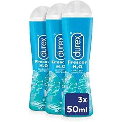 Imagen de Durex Lubricante de Base Agua Efecto Frío Frescor 3 x 50ml 150 ml Total
