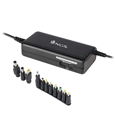 Imagen de NGS BAN Cargador Universal Manual 90 W para Ordenador Portátil, con 11 Adaptadores Compatibles HP, Dell, Asus, Lenovo, Acer, Negro
