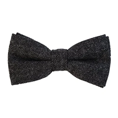 Imagen de DonDon Pajarita de algodón para hombre 12 x 6 cm ajustable y lista usar gris oscuro