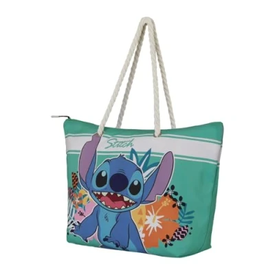 Imagen de Disney Lilo y Stitch Tropic Bolsa de Playa Soleil, Azul, 52 x 37 cm