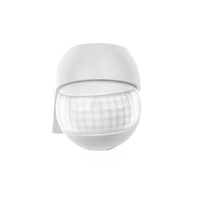Imagen de HUBER Motion 3LV Detector de Movimiento infrarrojo Delgado 180 IP44 I 12 24V AC DC, Contacto Libre potencial, LED Adecuado, Horizontal/Vertical Ajustable, Blanco