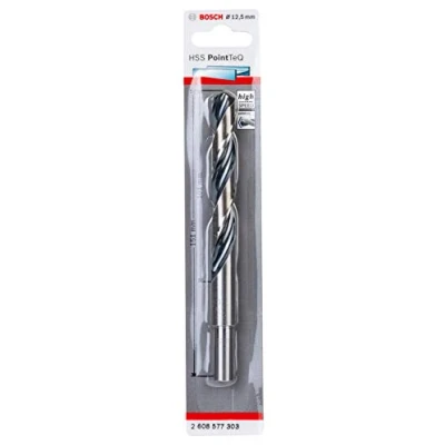 Imagen de Bosch Professional Broca helicoidal HSS PointTeQ, para metal, vástago reducido, 12.5 x 101 151 mm, accesorio de taladro