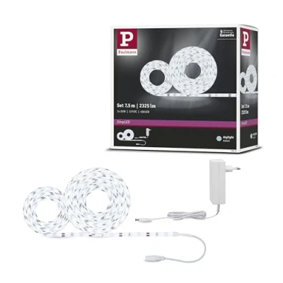 Imagen de Paulmann 78976 Juego de strip SimpLED 7,5 m, LED 20 W, tira luz 6500 K blanco diurno, cinta con recubrimiento