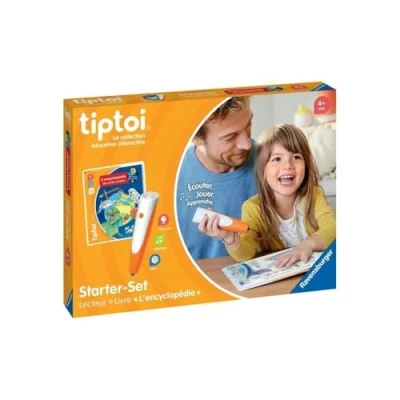 Imagen de Ravensburger tiptoi® Starter Set Lector + Libro &#039;La enciclopedia Des p&#039;tits Curious Juego Educativo electrónico sin Pantalla a Partir de 4 años versión Francesa 00176