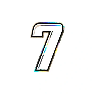 Imagen de 4R Quattroerre.it 13257 Número Racing 7, Blanco, 10 x cm