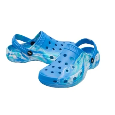 Imagen de 2SHOE Zuecos y Mules Niños Transpirables Clogs Chanclas de Playa Antideslizantes, Sandalias Goma Cómodas Ligeras para Piscina, Jardín Verano Azul Claro, Tallas 27/28