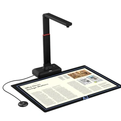 Imagen de Viisan S21 A2 Escáner de Documentos Resolución 27MP, rápida detección y Libros Grandes. Compatible con OCR multilingüe Mac Windows.