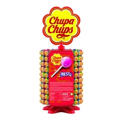 Imagen de Chupa Chups Original, Caramelo con Palo de Sabores Variados, Rueda 200 unidades 12 gr. (Total 2.400 gr.)