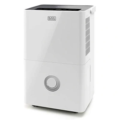Imagen de Black+Decker BXDH20E Deshumidificador y purificador de aire 2 en 1. Depósito 4L. 20L/24h. Filtro HEPA13. Función secado la ropa. velocidades. Programable 24h.