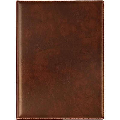 Imagen de VELOFLEX 4441760 carpeta de documentos, ofertas Exquisit DIN A4 con bolsillos interiores transparentes, aspecto cuero marrón, 1 unidad