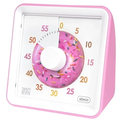 Imagen de TWENTY5 SEVEN Temporizador visual con funda protectora, cuenta regresiva de 60 minutos para niños, autismo, TDAH, aula, oficina en casa, reloj la gestión del