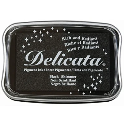 Imagen de Tsukineko Shimmer Delicata Almohadilla de Tinta, Material sintético, Color Negro, Talla única