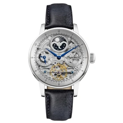 Imagen de Ingersoll The Jazz Mens Automatic Watch I07702 with a Silver Dial and Blue Genuine Leather Band