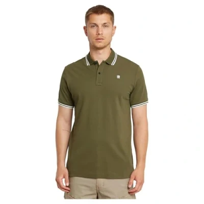 Imagen de G STAR Dunda Slim Stripe Polo para Hombre, Verde (Shadow Olive D17127 5864 B230), L