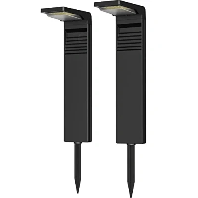 Imagen de OUSFOT Luces Solares LED Exterior Jardin, 30 Foco Solar Impermeable IP65, con 2 modos de iluminación en el suelo para Jardín, Patio, Camino 2PCS