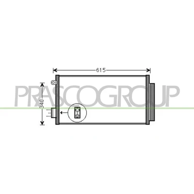 Imagen de PRASCO FT040C001 Condensador con secador 11 8 Aluminio 565 R 134 a FIAT: 500L, Tipo Hatchback