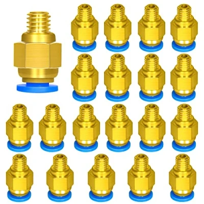 Imagen de LUTER 20 Piezas Conectores Neumaticos, PC4 M6 Montaje Rápido de Aire Neumático Recto Rosca 4 mm para Conectar Conector Impresora 3D Tubo PTFE