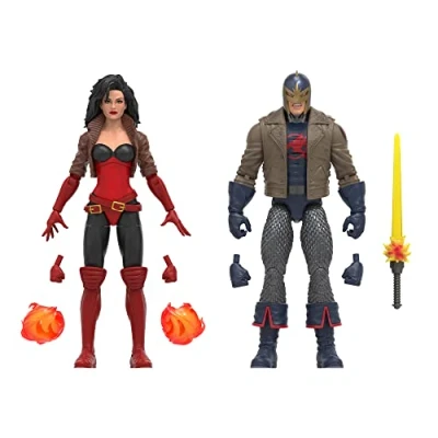 Imagen de Hasbro Marvel Legends Series, Marvel&#039;S Black Knight y Sersi, 60.º Aniversario de Vengadores, Figura acción 15 cm