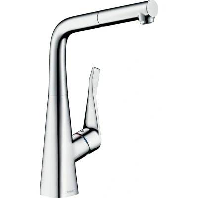 Imagen de Hansgrohe 73812000 M71 Grifo de Cocina con caño extraíble y sBox, Cromo, 320 mm
