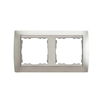 Imagen de Simon 82924 33 marco 2 elem s 82 metal noble aluminio mate Ref. 6558239160