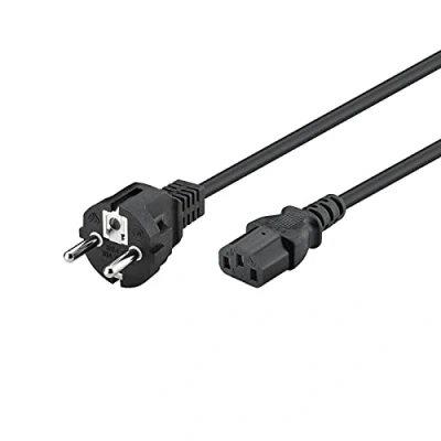 Imagen de Goobay 96037 Cable (5 m, Macho/Hembra, CEE7/7, C13 acoplador, 250 V, Negro)