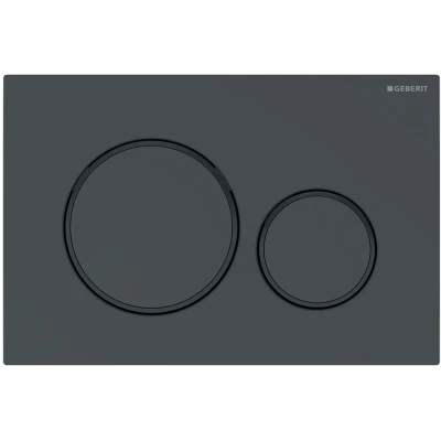 Imagen de Geberit 115.882.DW.1 Placa de control, para enjuagar a 2 cantidades, negro intenso, 24,6 x 16,4 1,2 cm