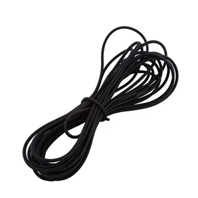 Imagen de Cordón elástico de 10m, Cuerda Elastica Resistente, Goma Redondo 5 mm, elástica Inferior, Choque para Manualidades Camping Cubierta Kayak(Negro)