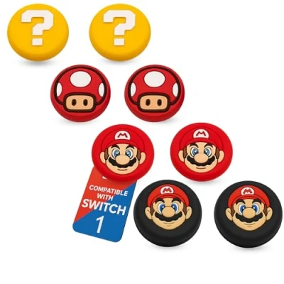 Imagen de MatoSan 1234567890® 8X Tapas de joystick compatibles Con Nintendo Switch Grip Joy Thumbstick Lite Accesorios OLED Empuñaduras para pulgar Pr