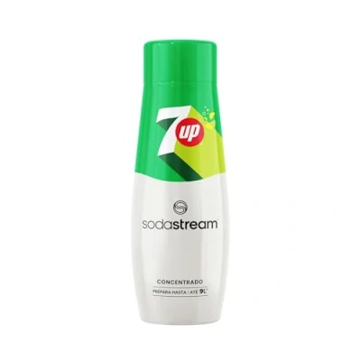 Imagen de SodaStream Concentrado de Refresco Sabor 7UP, Prepara hasta 9L Bebida, Apto para Todas las Máquinas Gasificadoras Agua 440 ml