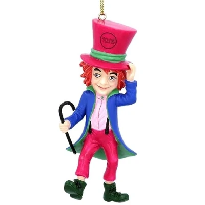 Imagen de Gisela Graham Decoración de árbol resina Mad Hatter