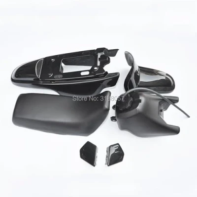 Imagen de Kit de cuerpo carenado plástico for carrocería Yamaha PW50 PY50 PW 50 PEE WEE tanque Gas asiento guardabarros (Color : Black)