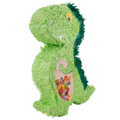 Imagen de Folat Pinata Dinosaur 55 cm 60932 verde 60x47 Piñata, Aniversario, cumpleaños, Despedida de Soltero, decoración Dinosaurios, Juego Fiesta, Color, Costumes (60932)