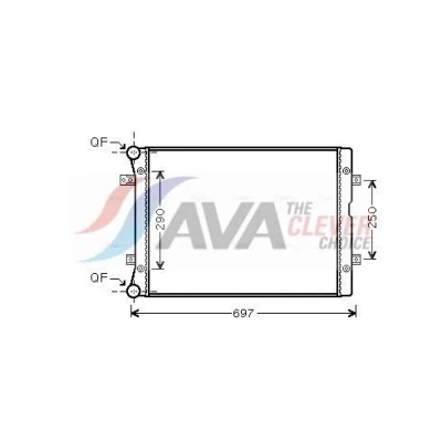 Imagen de PRASCO VNA2283 Radiador, refrigeración del motor Aluminio 600 452 34 Con acoplamientos rápidos Aletas unidas mecánicamente