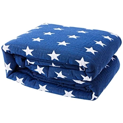 Imagen de VIALMAN Colcha Bouti Ligera Sofia 10 para Cama de Matrimonio 150 cm Estrellas Tamaño 250 x 270 cm, Color Marino