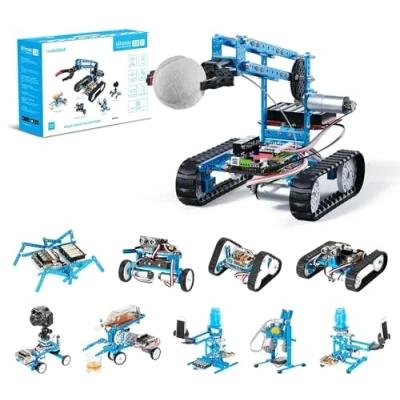 Imagen de Makeblock mBot Ultimate Robot Transformable 10 en 1, Juguete STEM, Más de 160 piezas Módulos Mecánicos, Placa Base MegaPi, Programable Control Remoto Compatible con Arduino y Scratch