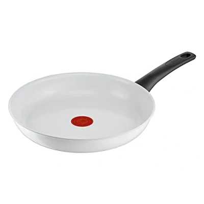 Imagen de Tefal C41706 Ceramic Control Sartén 28 cm Sellado Cerámico Seguro Indicador de temperatura señal térmica Fácil limpieza Apta para inducción Blanco