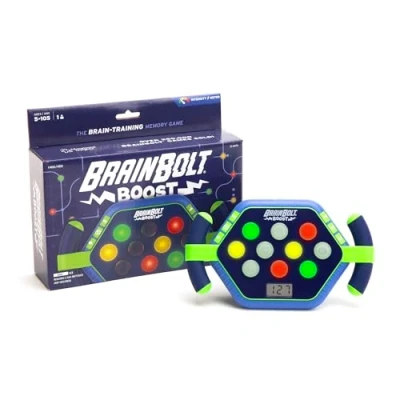 Imagen de Learning Resources BrainBolt Boost, Juego de Memoria electrónico para niños, 5+, 3 Modos Juego, 1 Jugador, Juegos Viaje niños