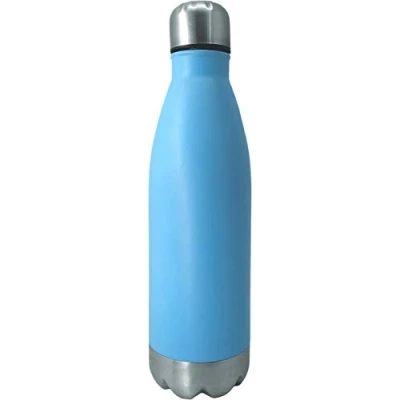 Imagen de NERTHUS FIH 641 Pared Simple Azul de Acero Inoxidable 750 ml, Agua, Botella Reutilizable, 29 x 7,5 cm
