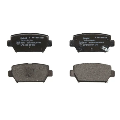 Imagen de DELPHI LP3433 Juego de pastillas freno con avisador acústico desgaste Chapa antichirridos sin accesorios MITSUBISHI: Eclipse Cross