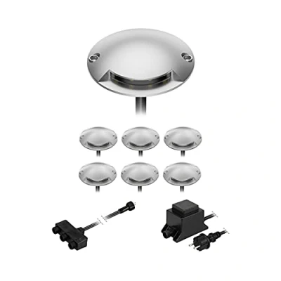 Imagen de ledscom.de Lámpara LED de superficie para suelo Bunda, 1 lámpara, exteriores, transitable, blanco cálido, juego 7
