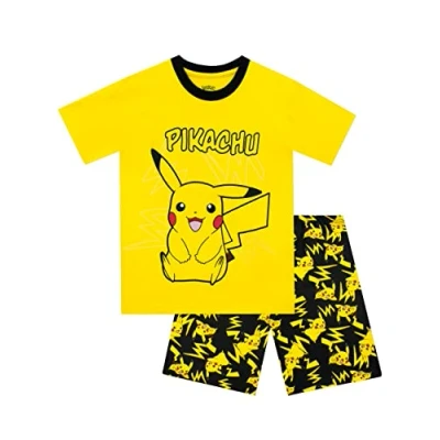 Imagen de Pokémon Conjunto de Pijama Corto Pikachu para niño Amarillo 8 9 Años