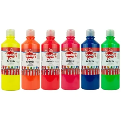 Imagen de Scola Artmix 6 x 600 ml de pintura, colores surtidos