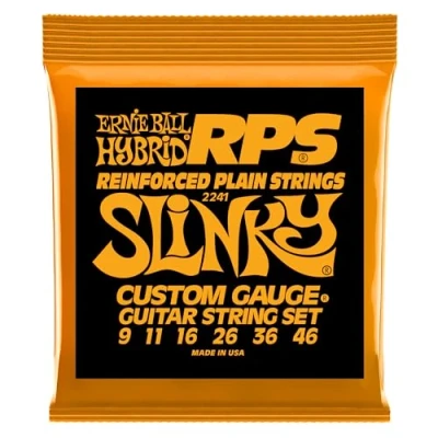 Imagen de Ernie Ball Hybrid Slinky RPS Cuerdas para guitarra eléctrica, entorchado de níquel, calibre 9 46