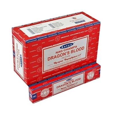 Imagen de Varillas de incienso Satya Nag Champa, muchos aromas, 12 unidades 15 g, DRAGON&#039;S BLOOD